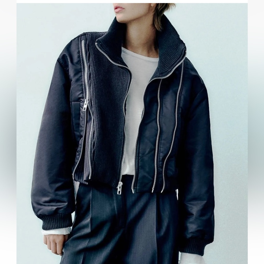 Zara Navy Blue Jacket - Picture 3 of 6